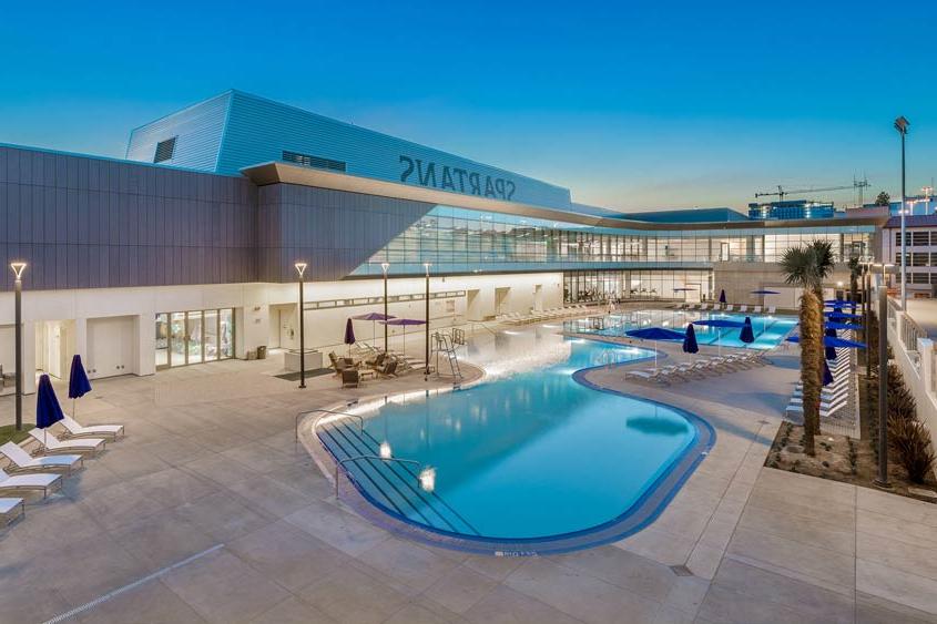 Aerial view of the SRAC pool